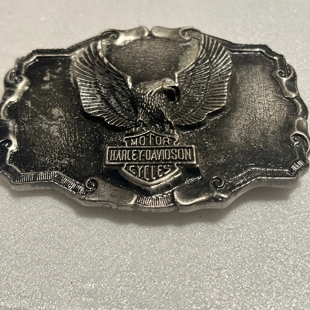 Vintage Harley-Davidson Eagle Belt Buckle–Heavy Metal–Broken Pin–DisplayorRepair